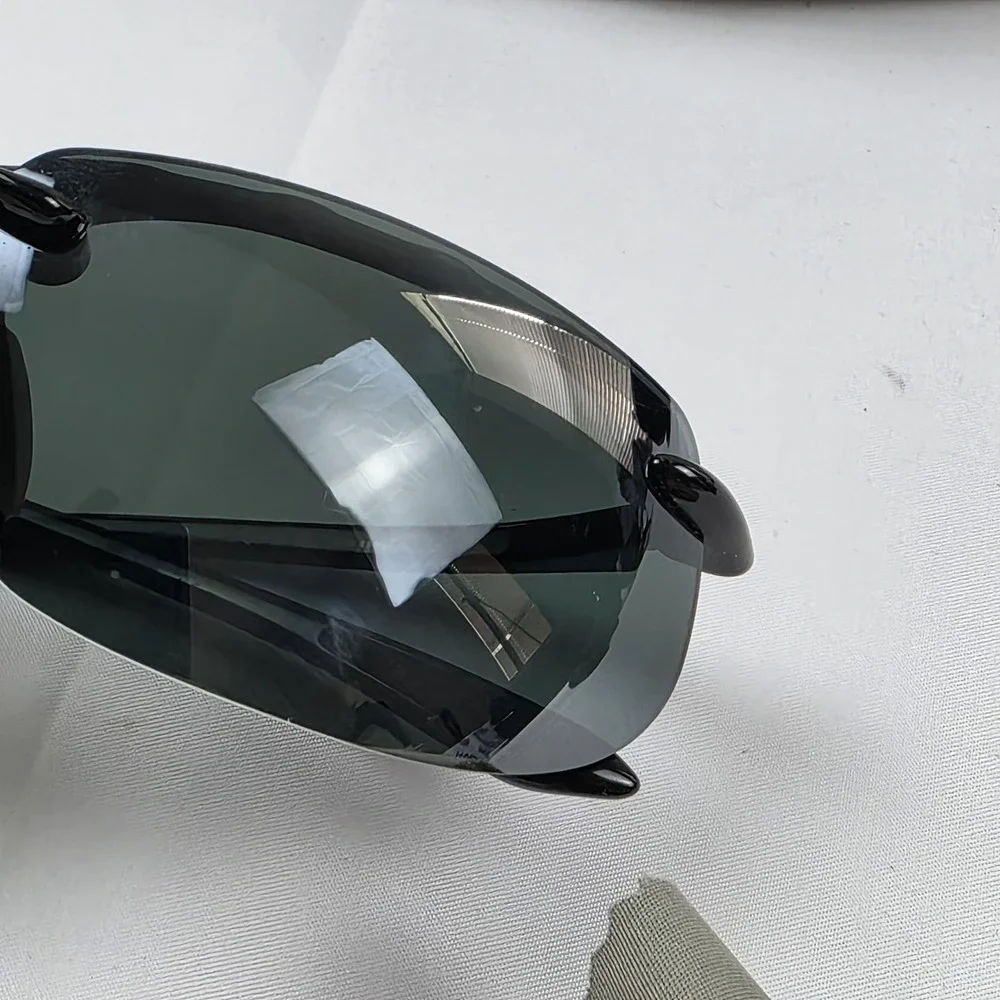 Maui Jim Banyans Sunglasses Mens 70-17-130 Black Green Polarized Wrap MJ-412-02